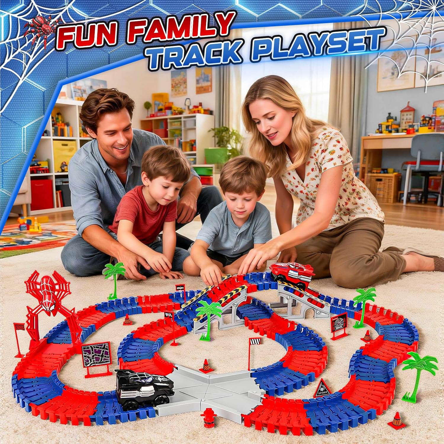 Detalle 2 de Spider Construction Race Track Set 212 pcs