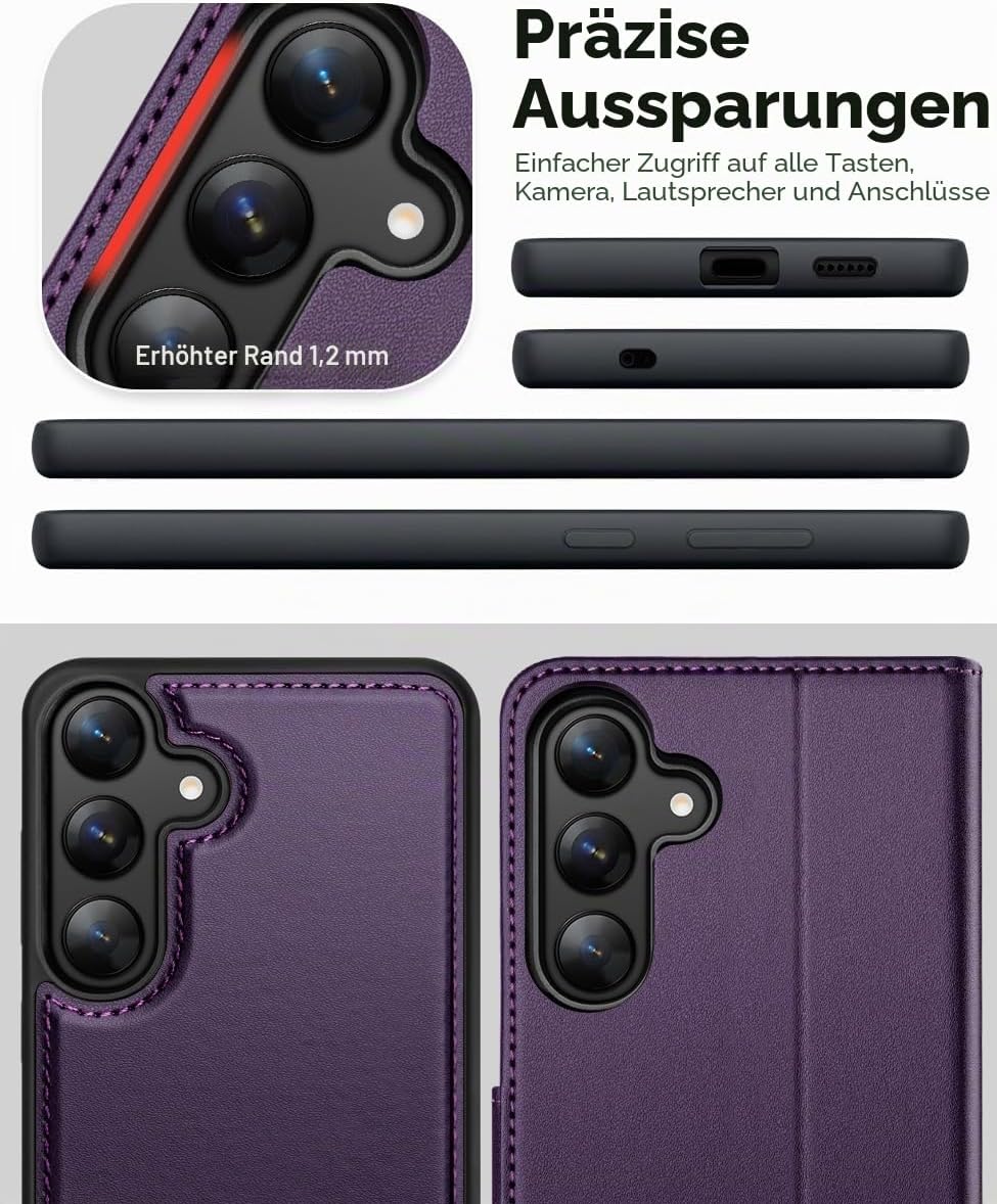 Thumbnail 6 de OCASE 2in1 Magnetische Hülle fürs Samsung Galaxy S25 – Klapphülle mit Kartenfach, RFID-Schutz und Wireless Charging
