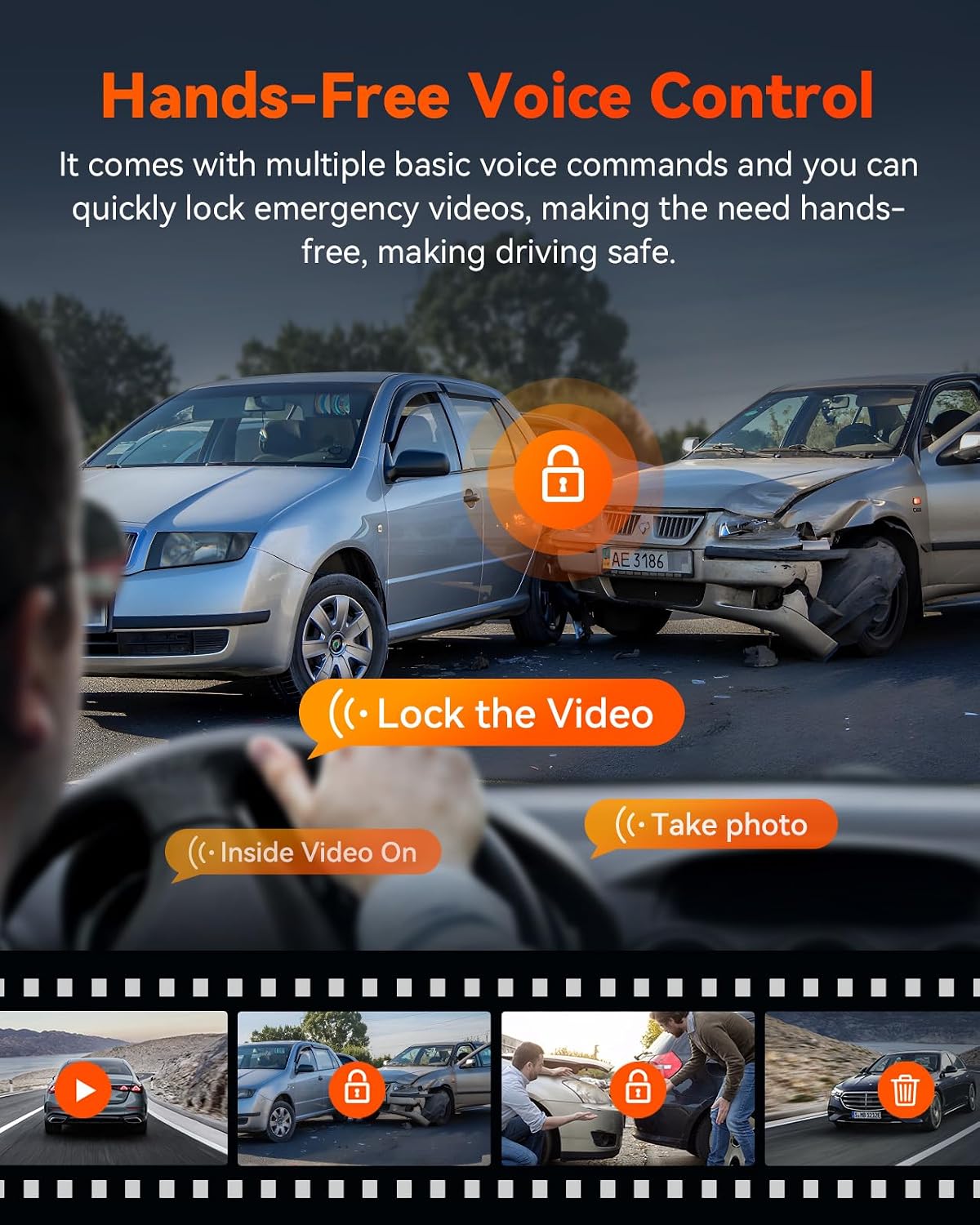 Thumbnail 5 de VANTRUE S1 Pro 2.7K+1080P Dual Dash Cam with 5G WiFi, GPS and Night Vision