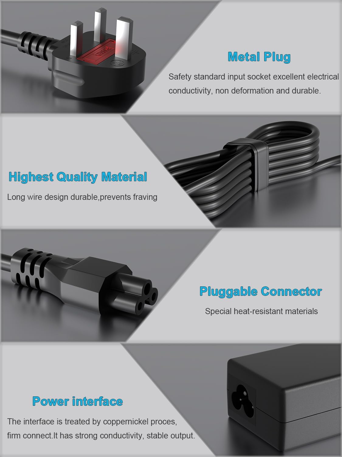 Thumbnail 4 de Dell 65W AC charger for Latitude and Inspiron laptops