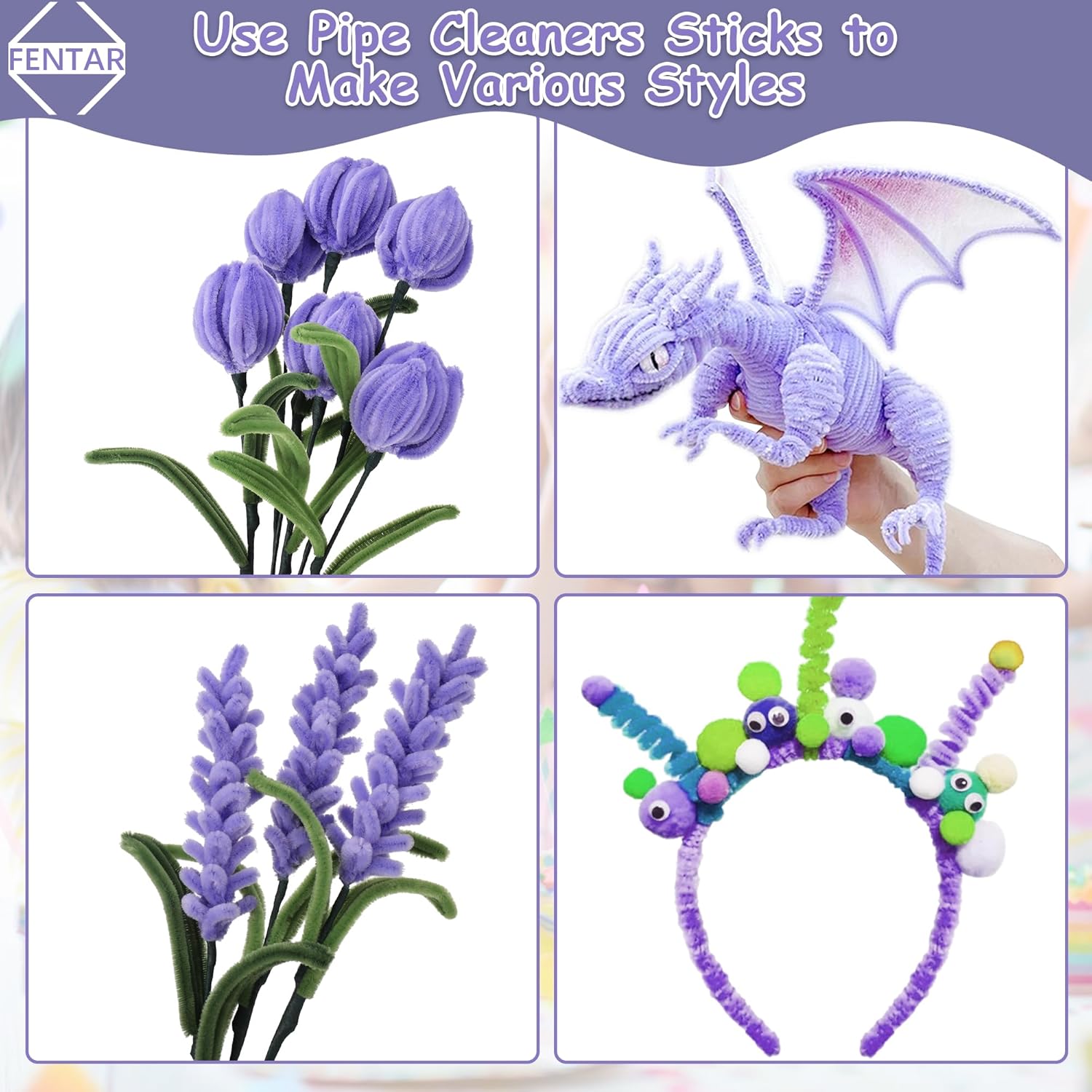 Thumbnail 4 de Pfeifenputzer 320 Stück Bastelset 🎨