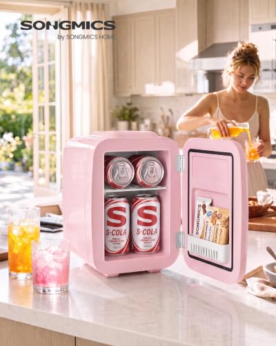 Detalle de SONGMICS Mini Nevera Portátil 4 L: frío y calor, silencio y versatilidad