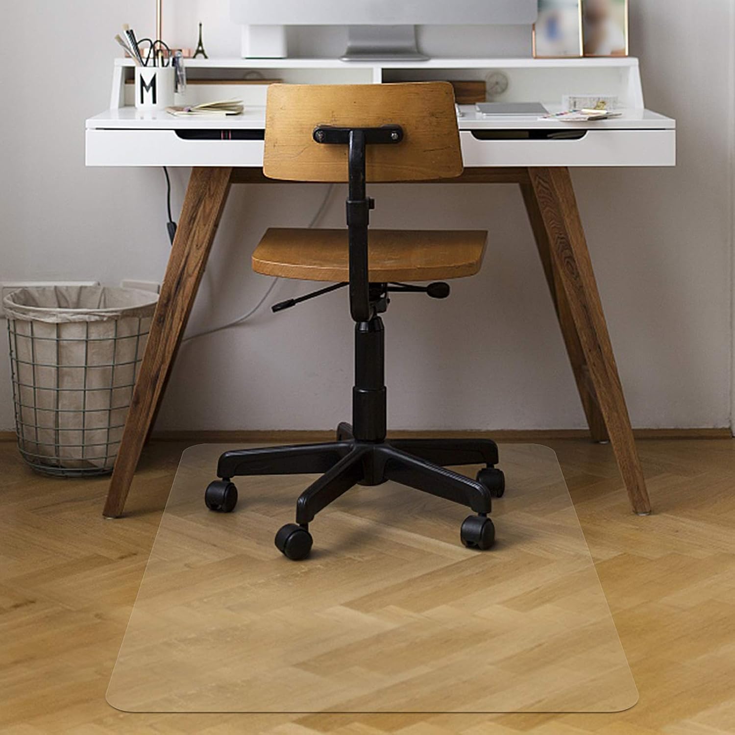 Thumbnail 6 de Azadx AZD-B-110 Chair Mat for Hardwood Floors, Clear PVC, 36 x 48 in