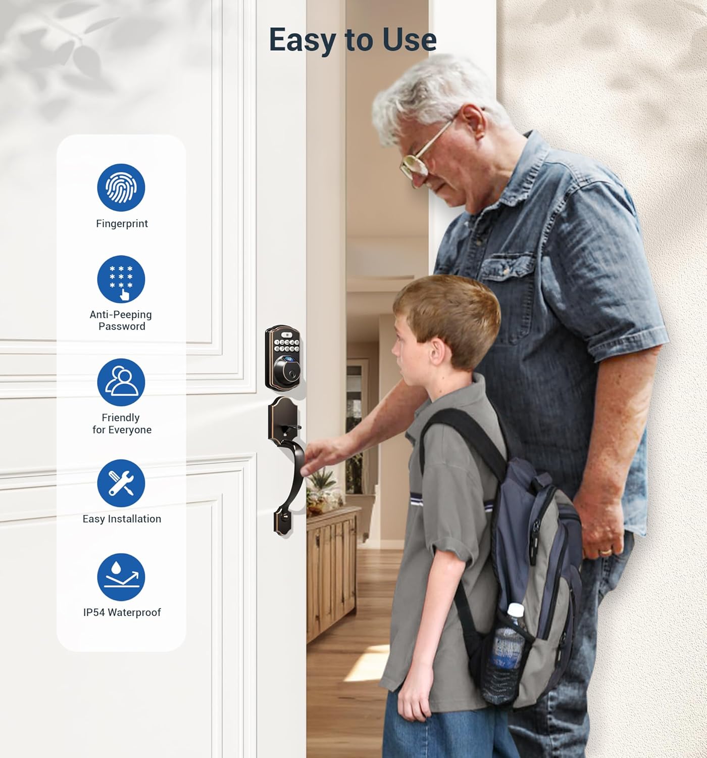 Detalle de Veise Fingerprint Deadbolt Lock KS02D