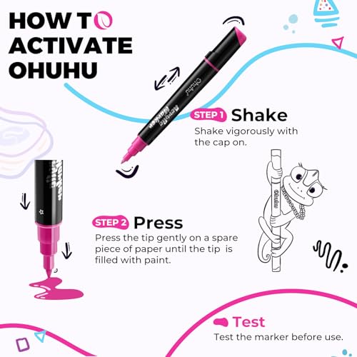 Thumbnail 6 de Ohuhu Stylos à peinture acrylique, 30 paquets ⚙️