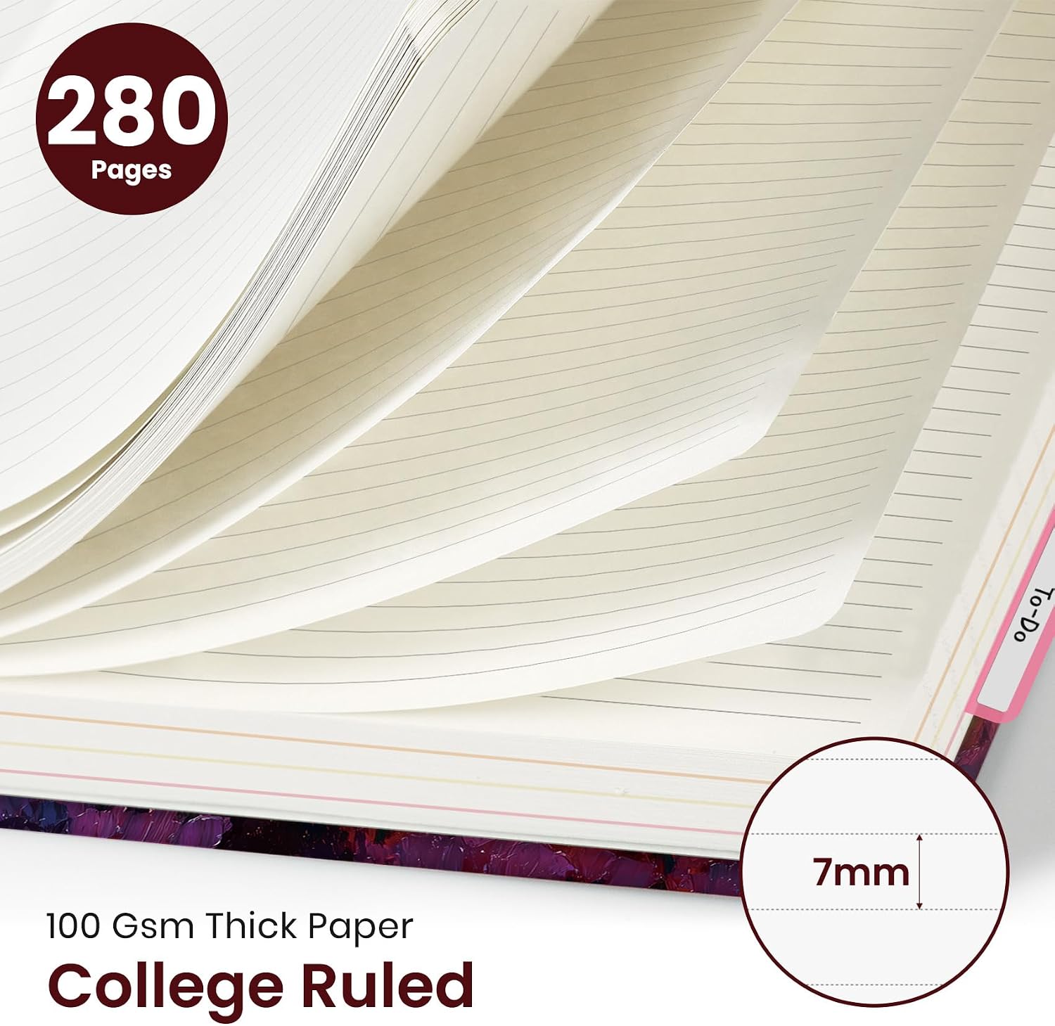 Thumbnail 1 de Taja Large Spiral Notebook, Tulip Fields, 280 Pages, 5 Removable Dividers