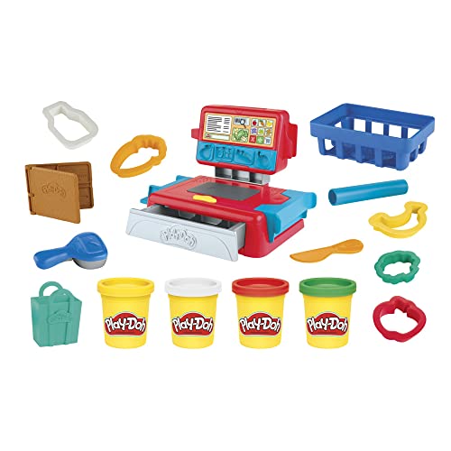 Detalle 2 de Hasbro Play-Doh Caja registradora juguetes 4 colores 🎲