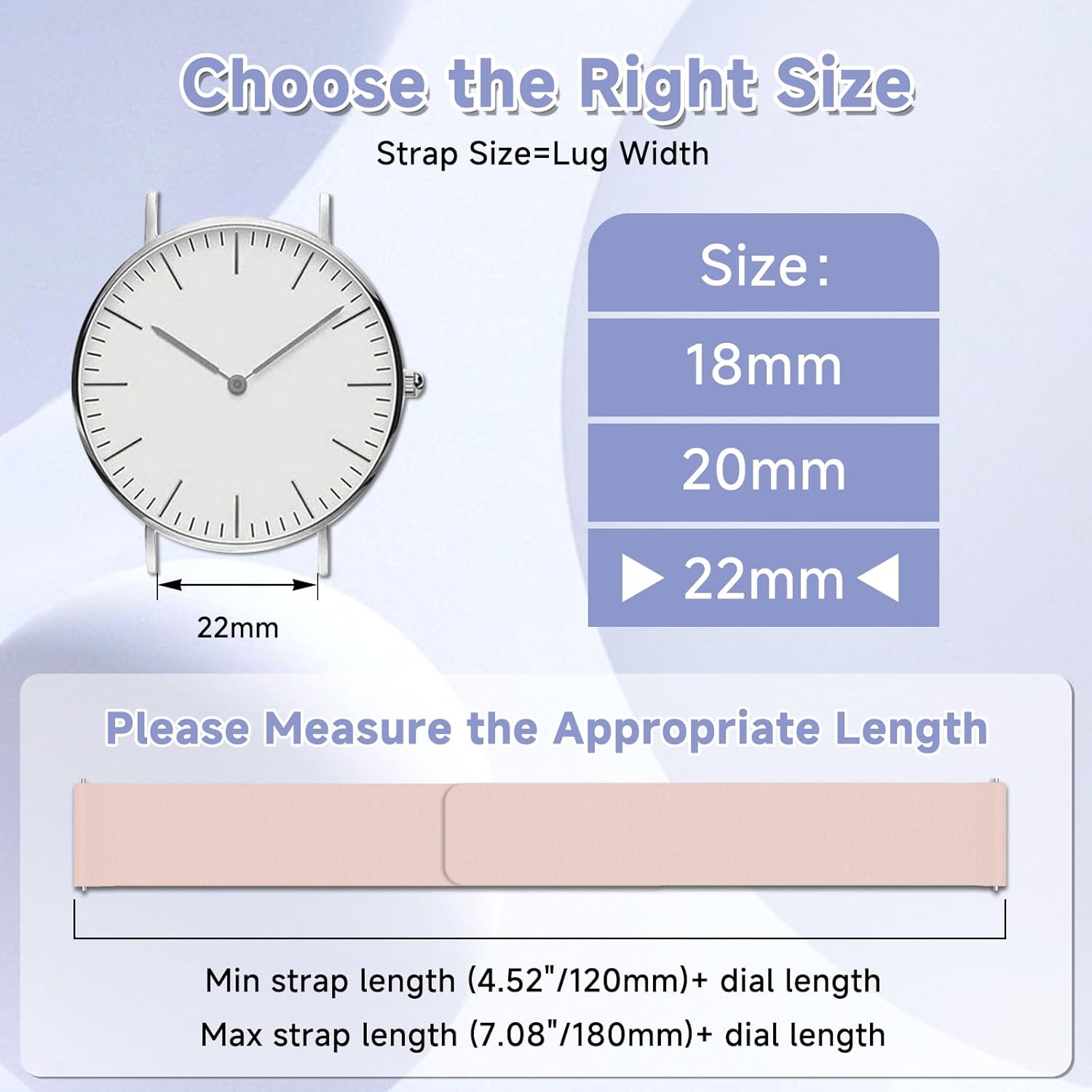 Thumbnail 5 de CiimWaa Magnet-Silikonarmband 22 mm (rosa) – Ersatzband mit Magnetverschluss für Smartwatches