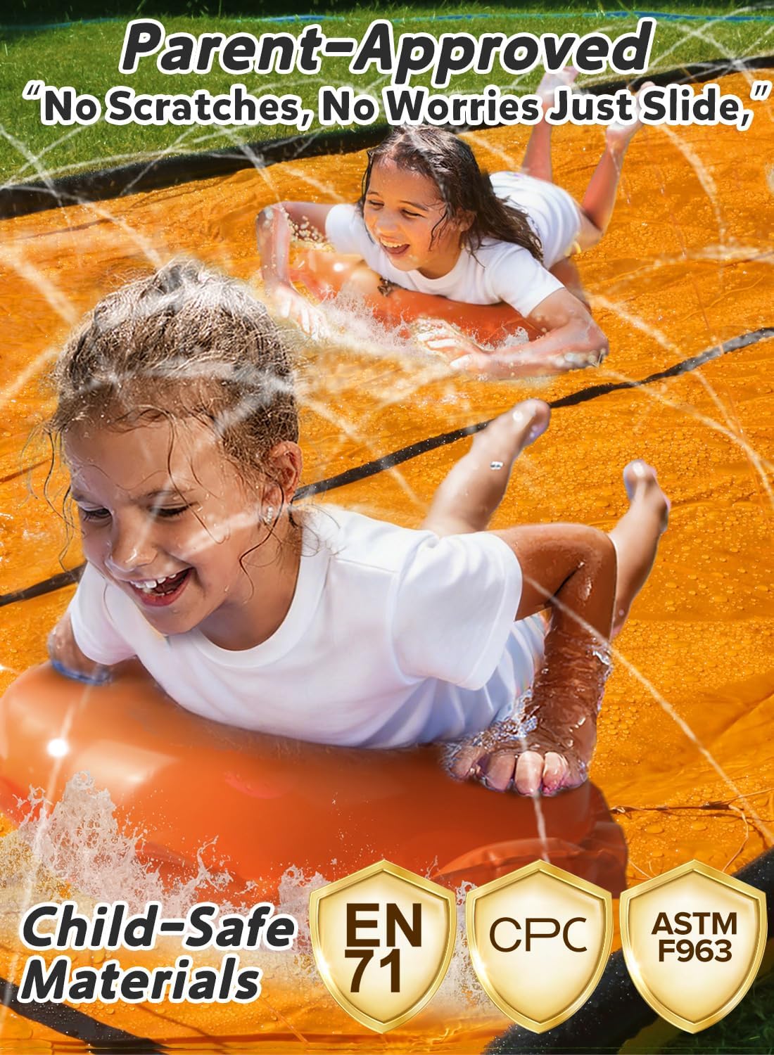Thumbnail 4 de Spring Water Slip and Water Slide: 22ft Two-Lane Backyard Splash
