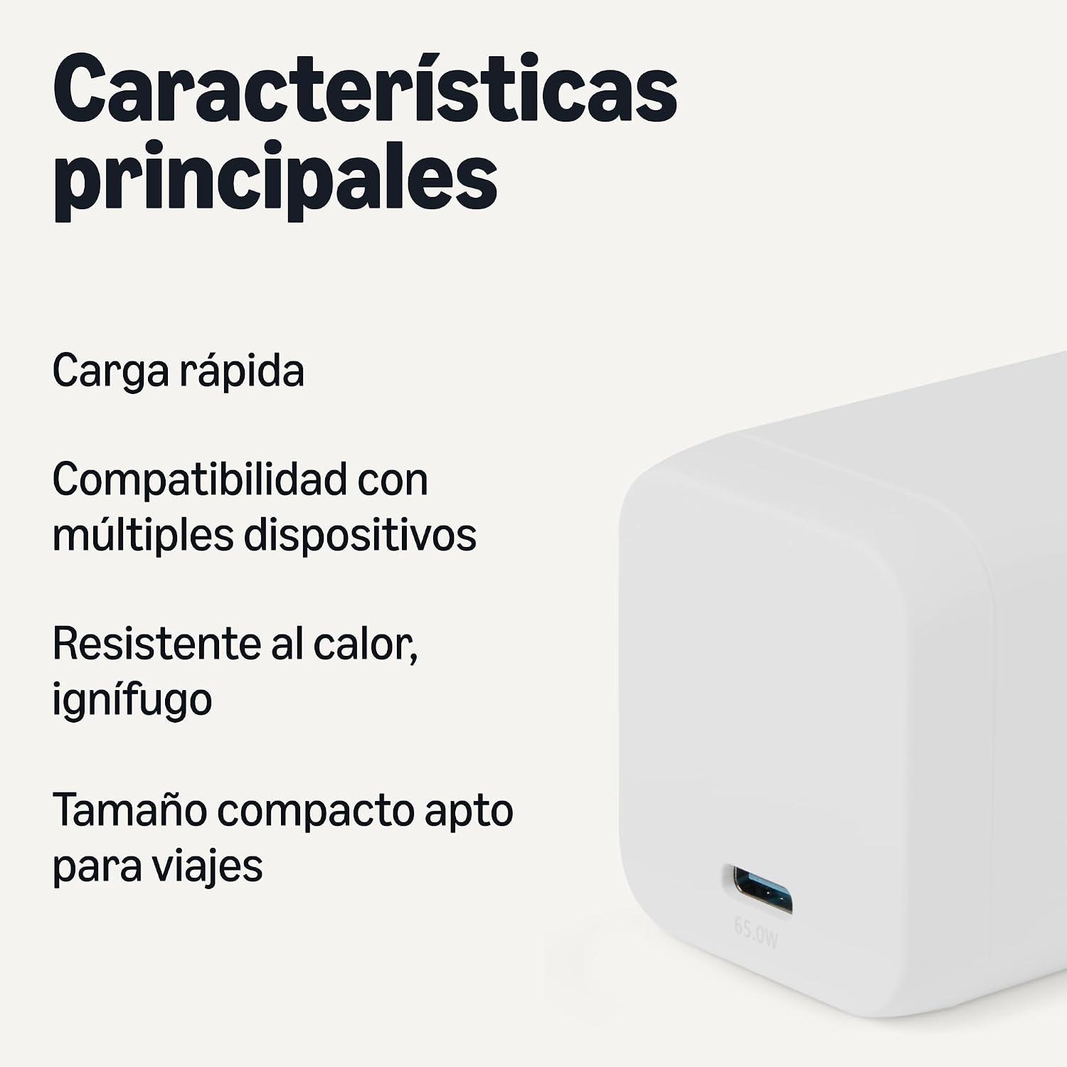 Detalle 2 de Amazon Basics Cargador USB-C 65W