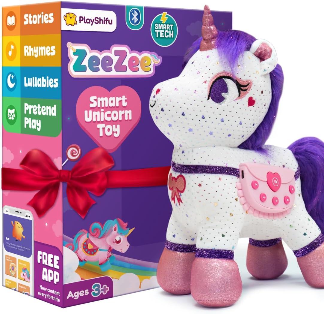 Detalle de Shifu PlayShifu Smart Talking Plush Toy – ZeeZee Unicorn (Interactive Singing & Storytelling)
