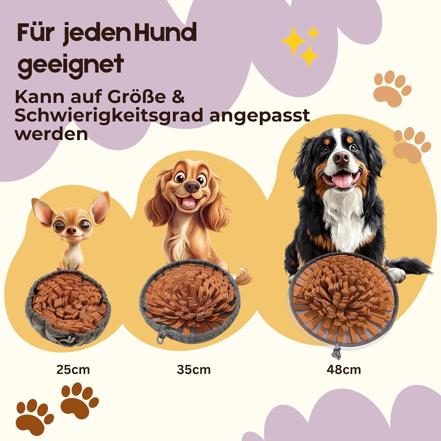 Detalle de Schnüffelteppich Hund – 2-in-1 Set mit Leckerli-Beutel, rutschfest & waschbar