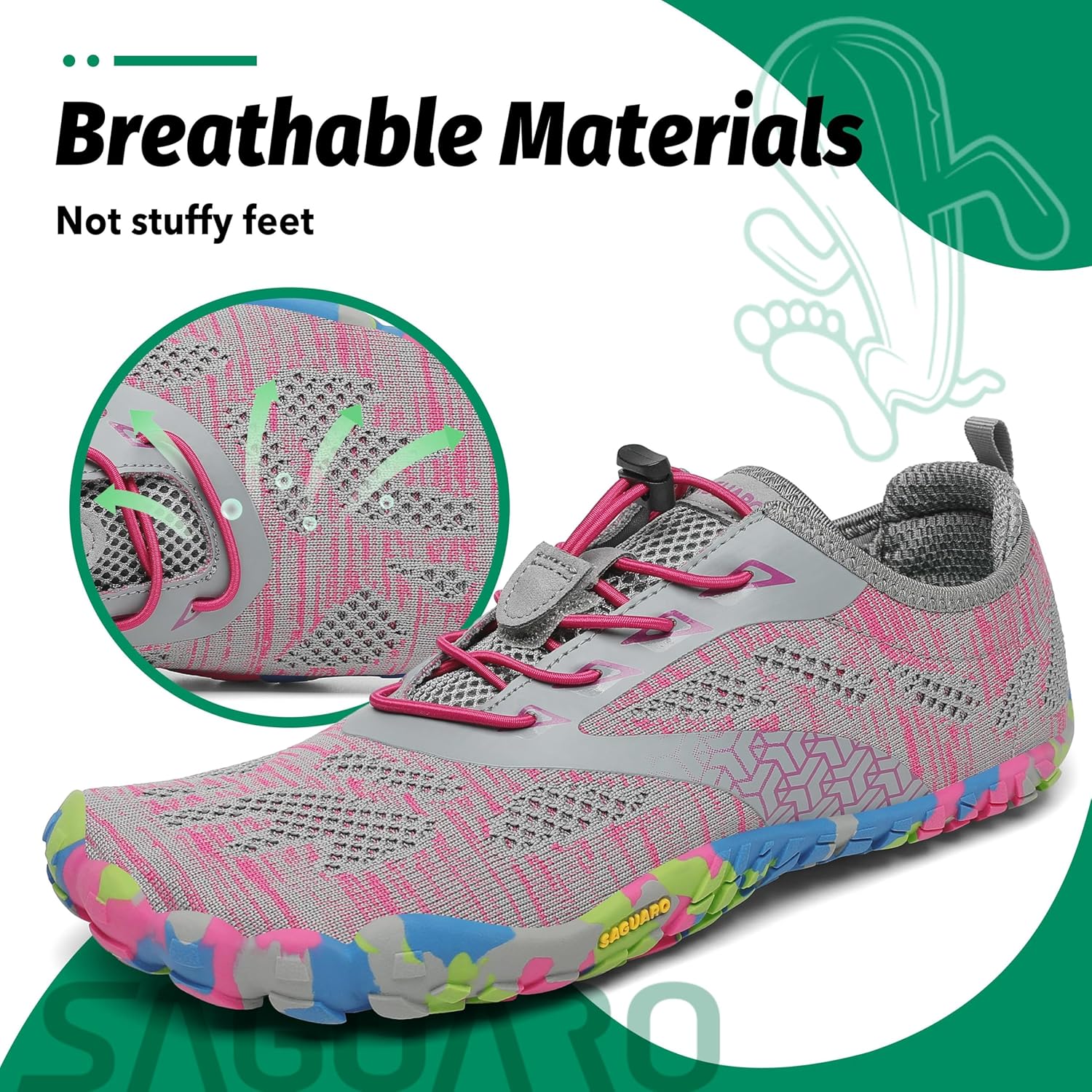 Thumbnail 2 de SAGUARO Chaussures Minimalistes Unisexe pour Fitness, Jogging et Multisports – Indoor & Outdoor