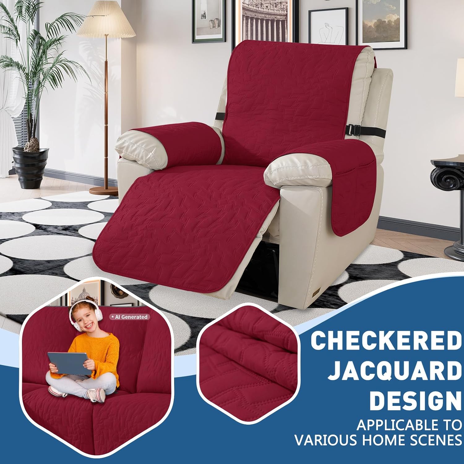 Detalle 1 de Ystyle Housse Fauteuil Relax Électrique 1 place