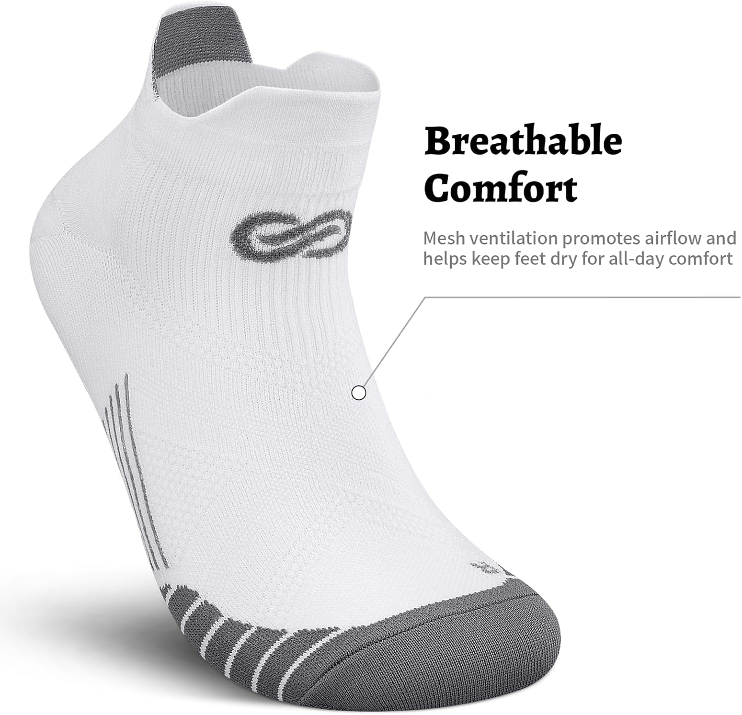 Detalle de PAPLUS Compression Socks for Men & Women (2/4/6 Pairs) Ankle Running Socks for Plantar Fasciitis