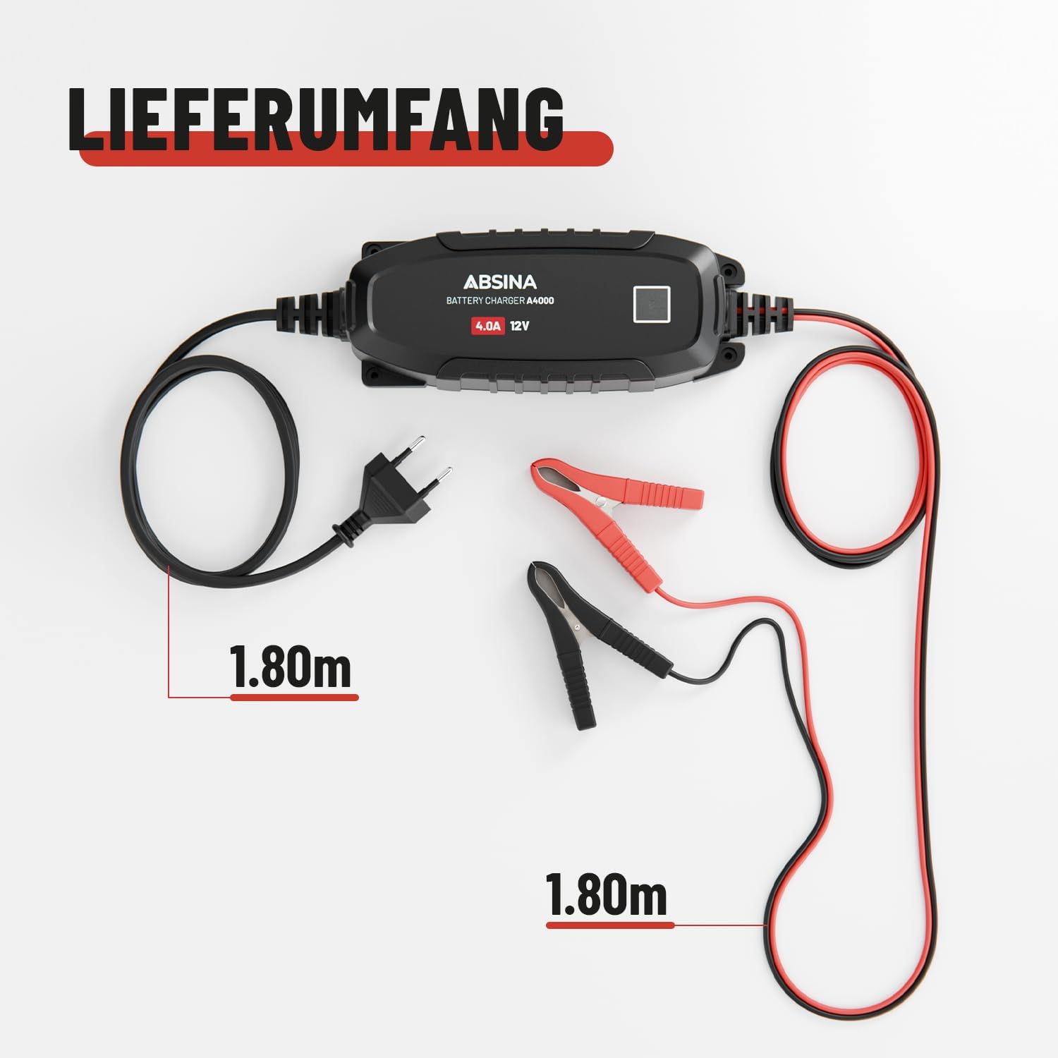 Thumbnail 3 de ABSINA A4000 12V Batterie-Ladegerät vollautomatisch für AGM & Blei bis 120Ah