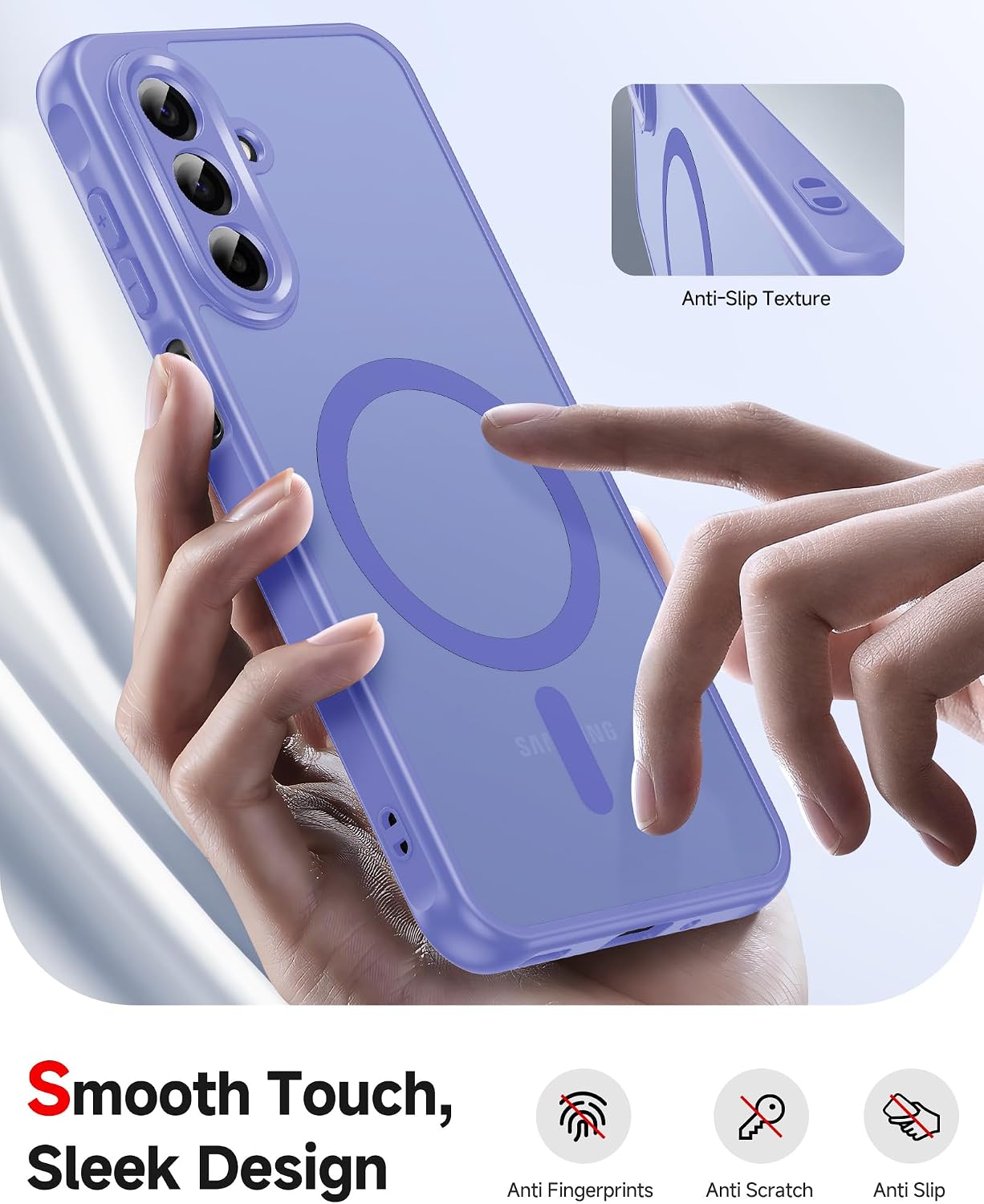 Detalle de LeYi Galaxy A17 Magnetic Case 2 Pack