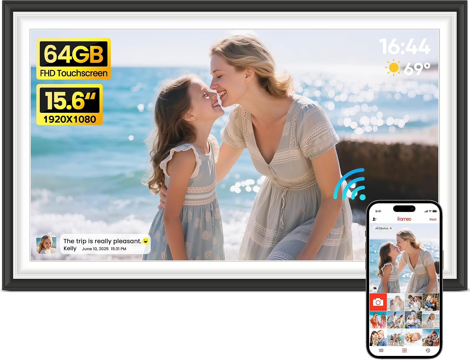 Detalle de BIGASUO Frameo 15.6 inch digital photo frame