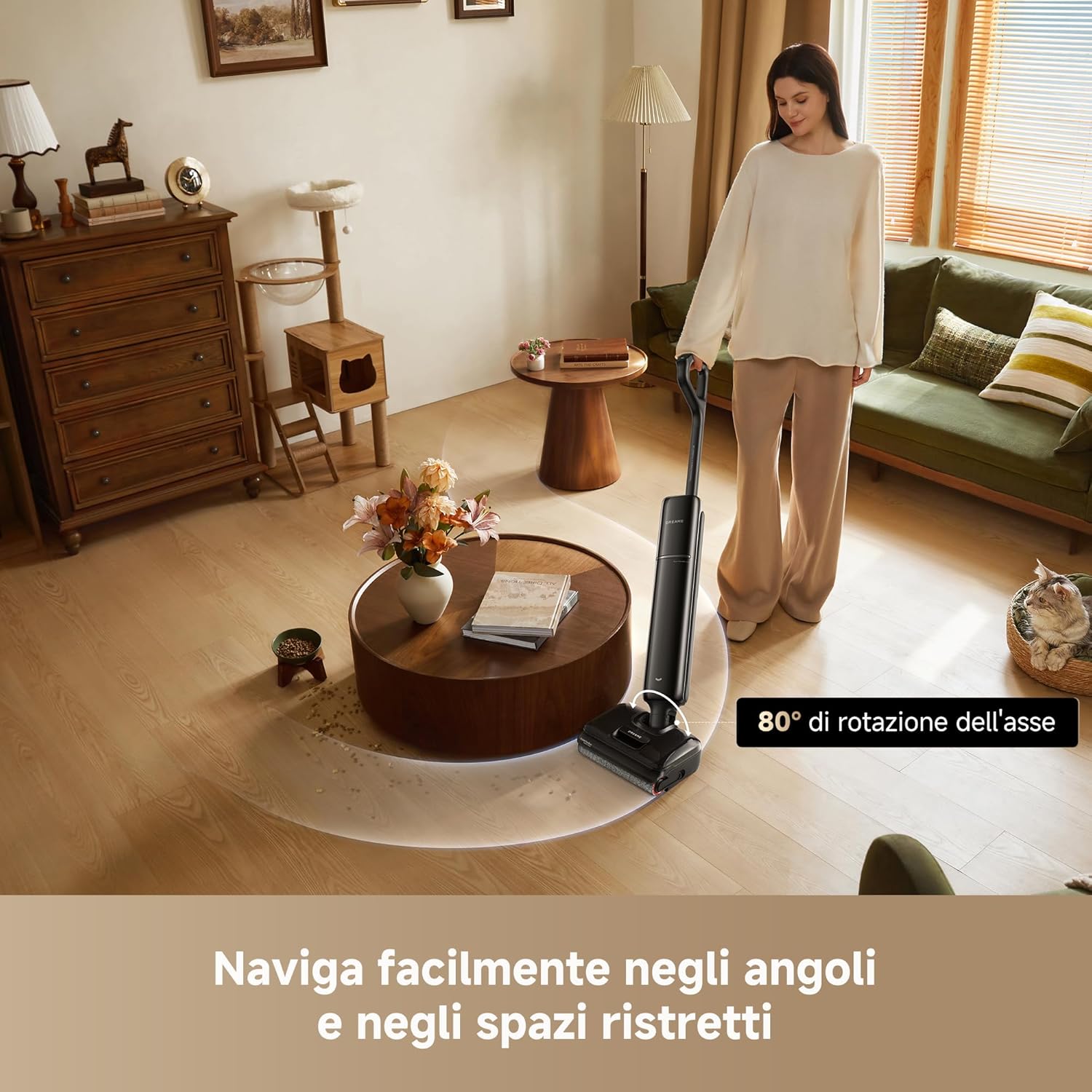 Thumbnail 6 de DREAME T12 Pro-A: Aspirapolvere Lavapavimenti ultrasottile 9,85 cm, 25 kPa, lavaggio e asciugatura a 95°C