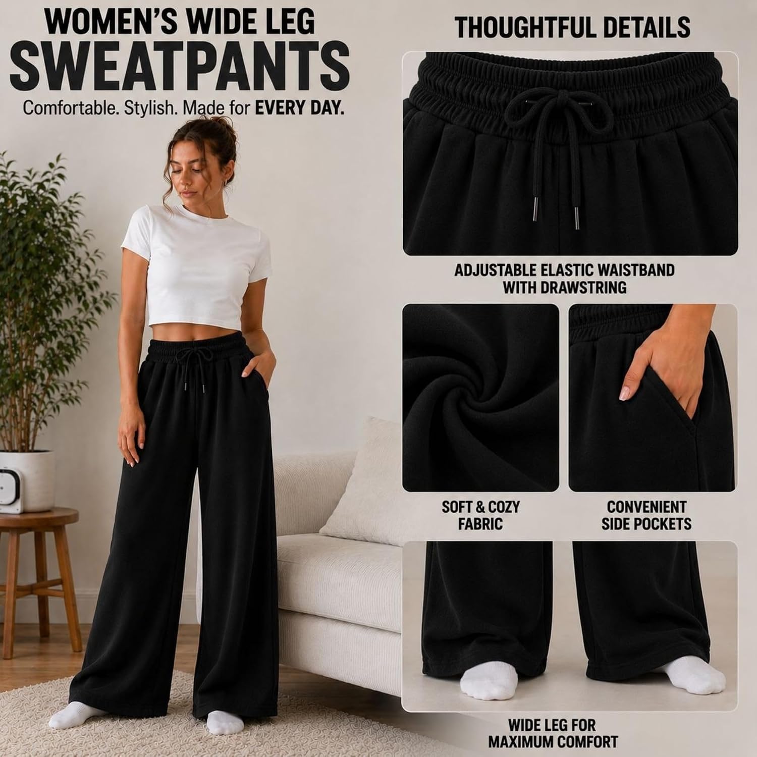 Detalle 1 de Women’s joggers with pockets, lightweight