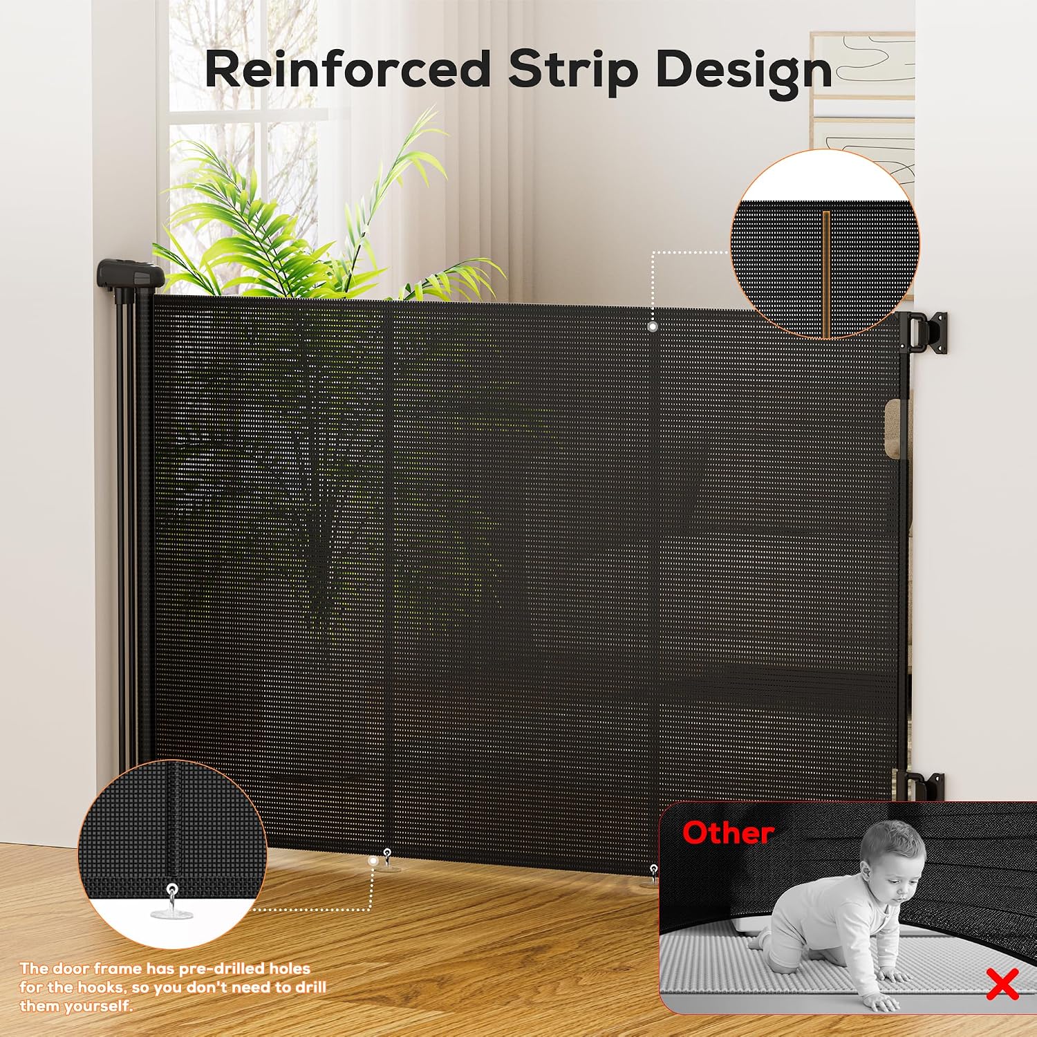 Detalle 1 de Mutak Retractable Baby Gate, 42-Inch Tall