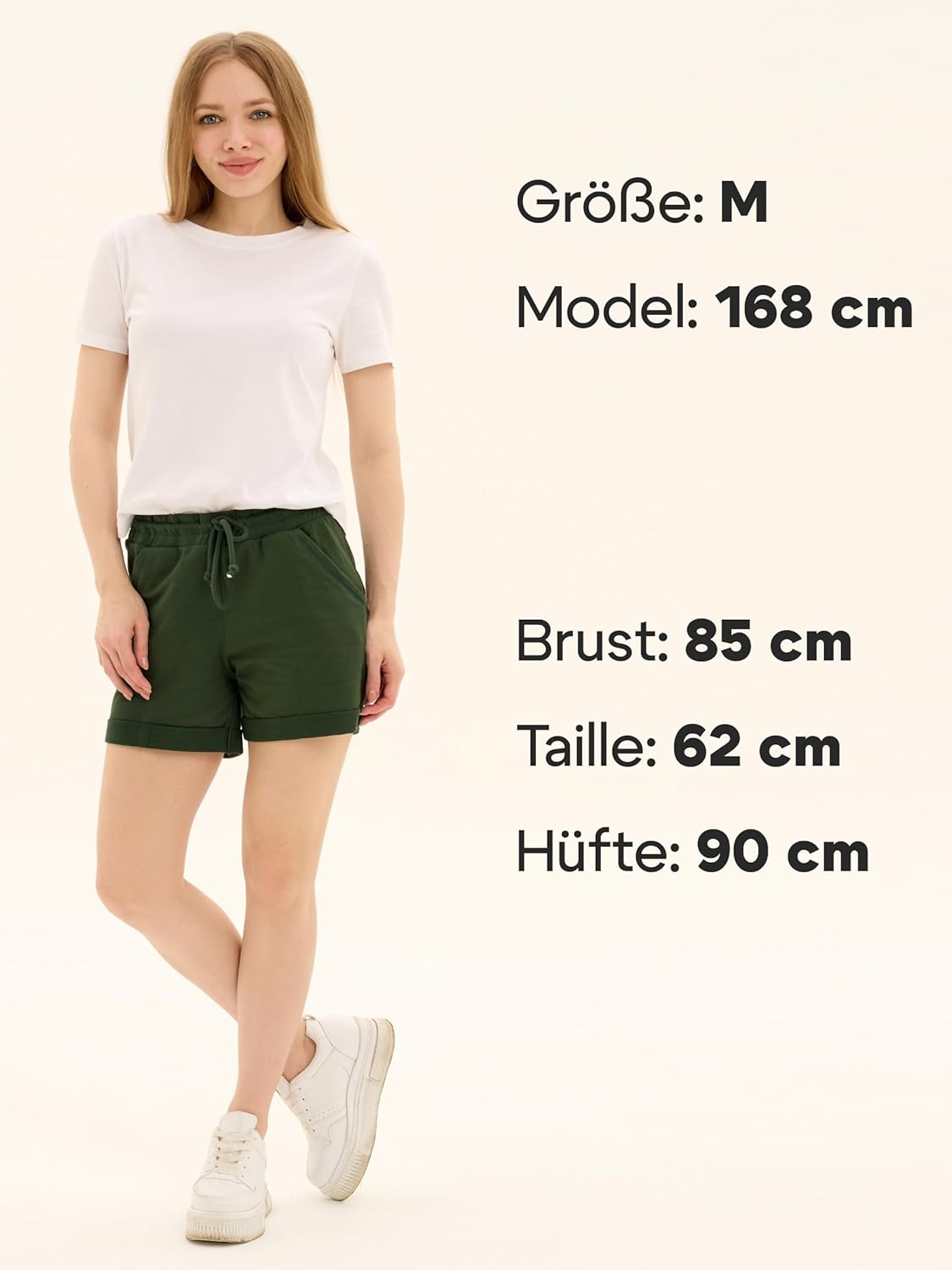 Thumbnail 2 de MOR Damen Sommer-Shorts aus 100% Baumwolle (mit Kordelzug & Seitentaschen), Größen M–2XL