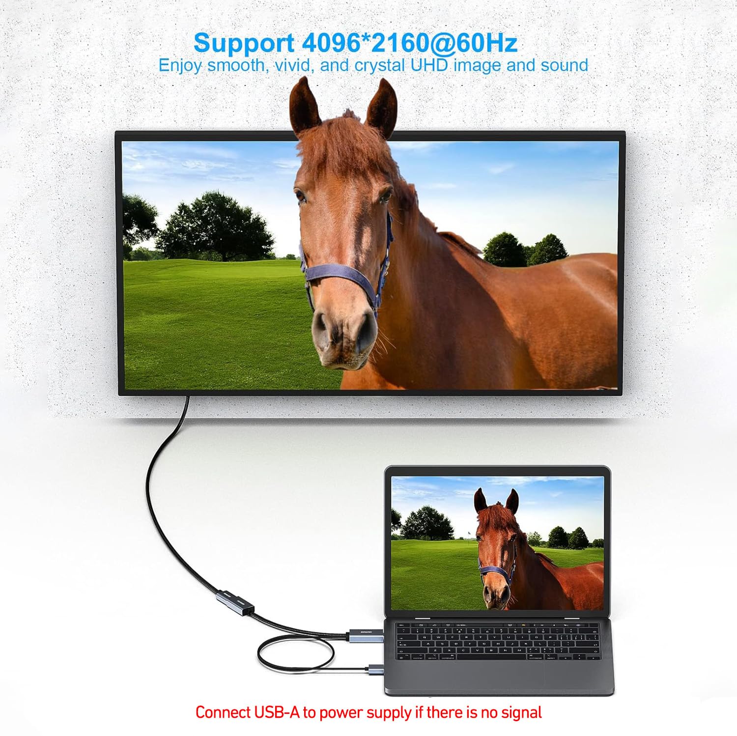 Detalle de BENFEI HDMI auf DisplayPort Adapter 4K@60Hz