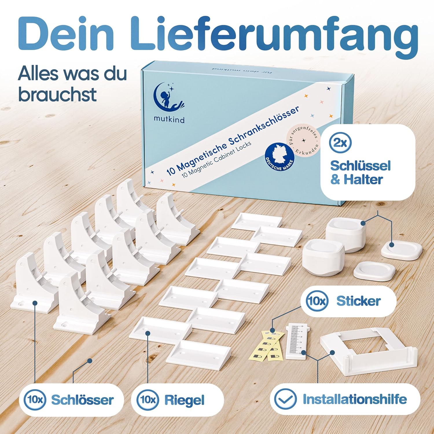 Thumbnail 4 de MUTKIND 10x Magnetische Kindersicherung đź”’