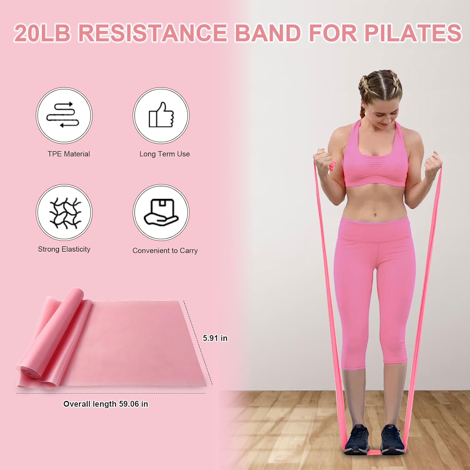 Thumbnail 6 de KANGFITER Pilates Equipment Kit with Resistance Bands