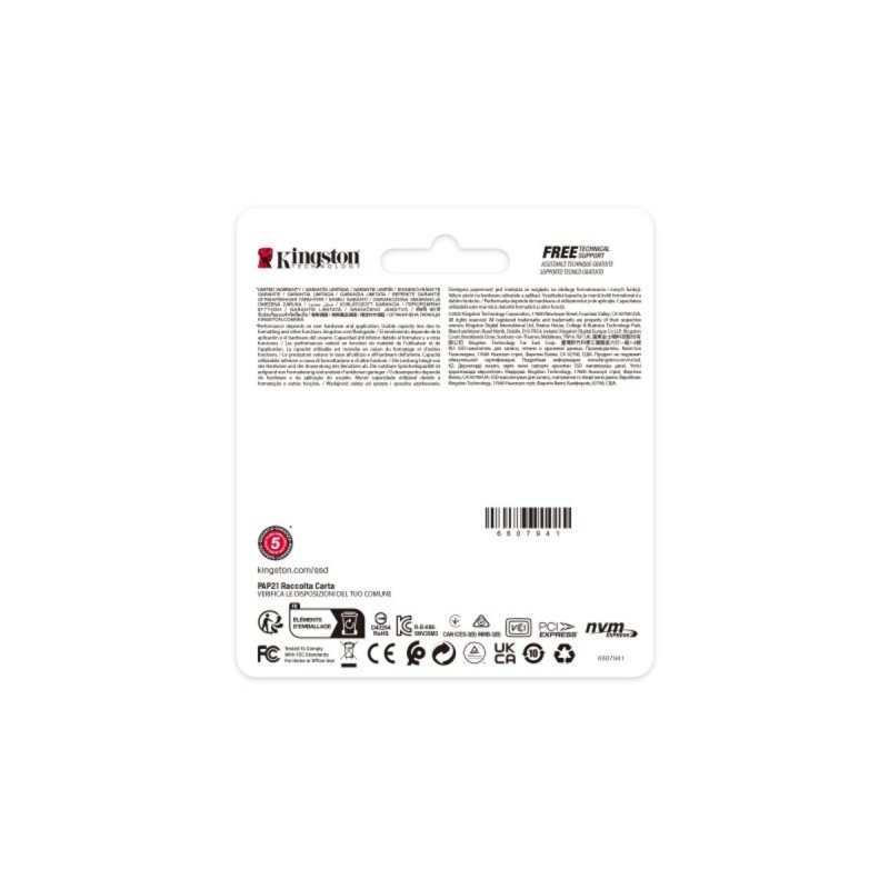Detalle de Kingston NV3 2TB M.2 2230 PCIe 4.0 NVMe - rendimiento compacto para portátil y mini PC