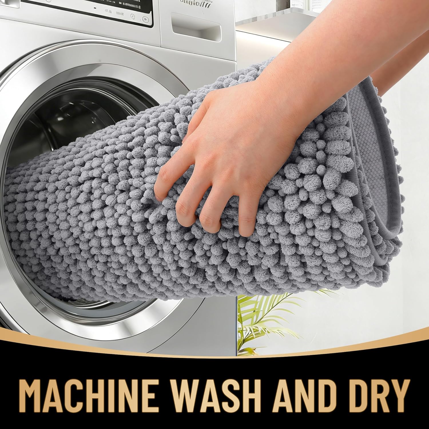 Thumbnail 3 de OLANLY Thick Bathroom Rugs 30x20 Chenille