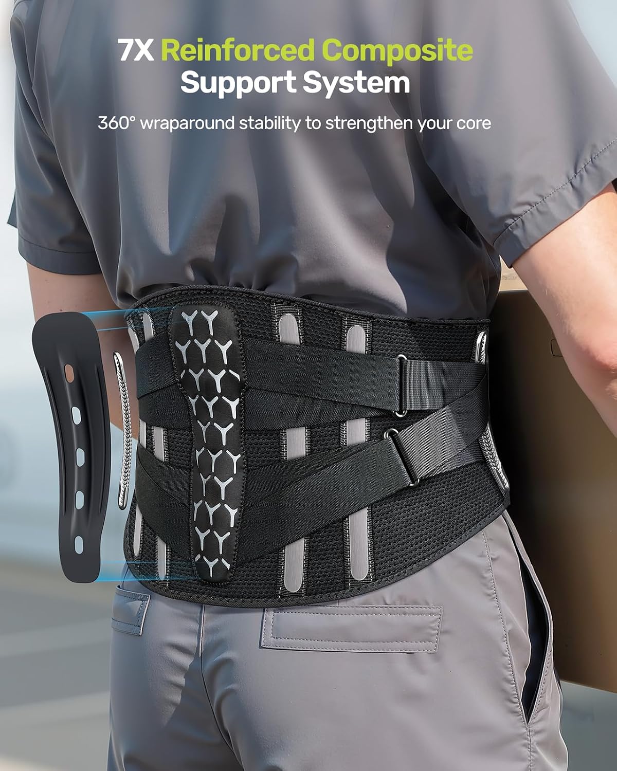Thumbnail 1 de Rakiie Back Support Belt, 7 stays