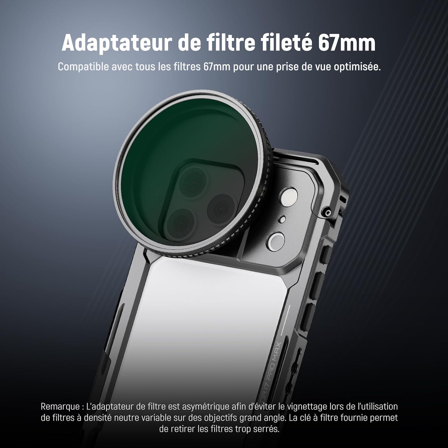 Detalle 2 de NEEWER PA144 Cage pour iPhone 17 Pro Max