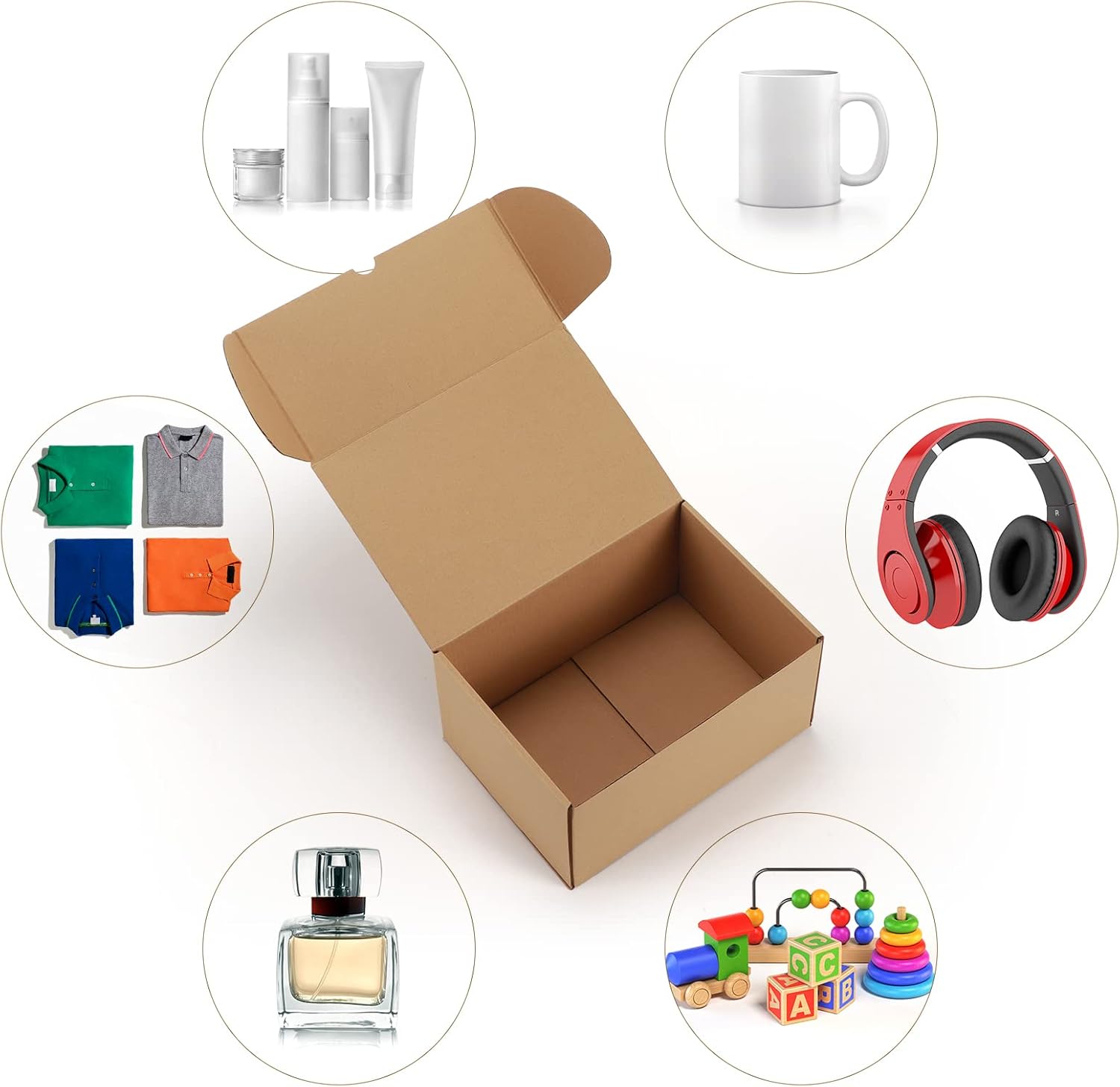 Thumbnail 2 de EYMPEU Shipping Cardboard Boxes 10x7x5 inch (25.4x17.8x12.7cm) - 20 Pack, Brown Kraft Corrugated Mailing Boxes