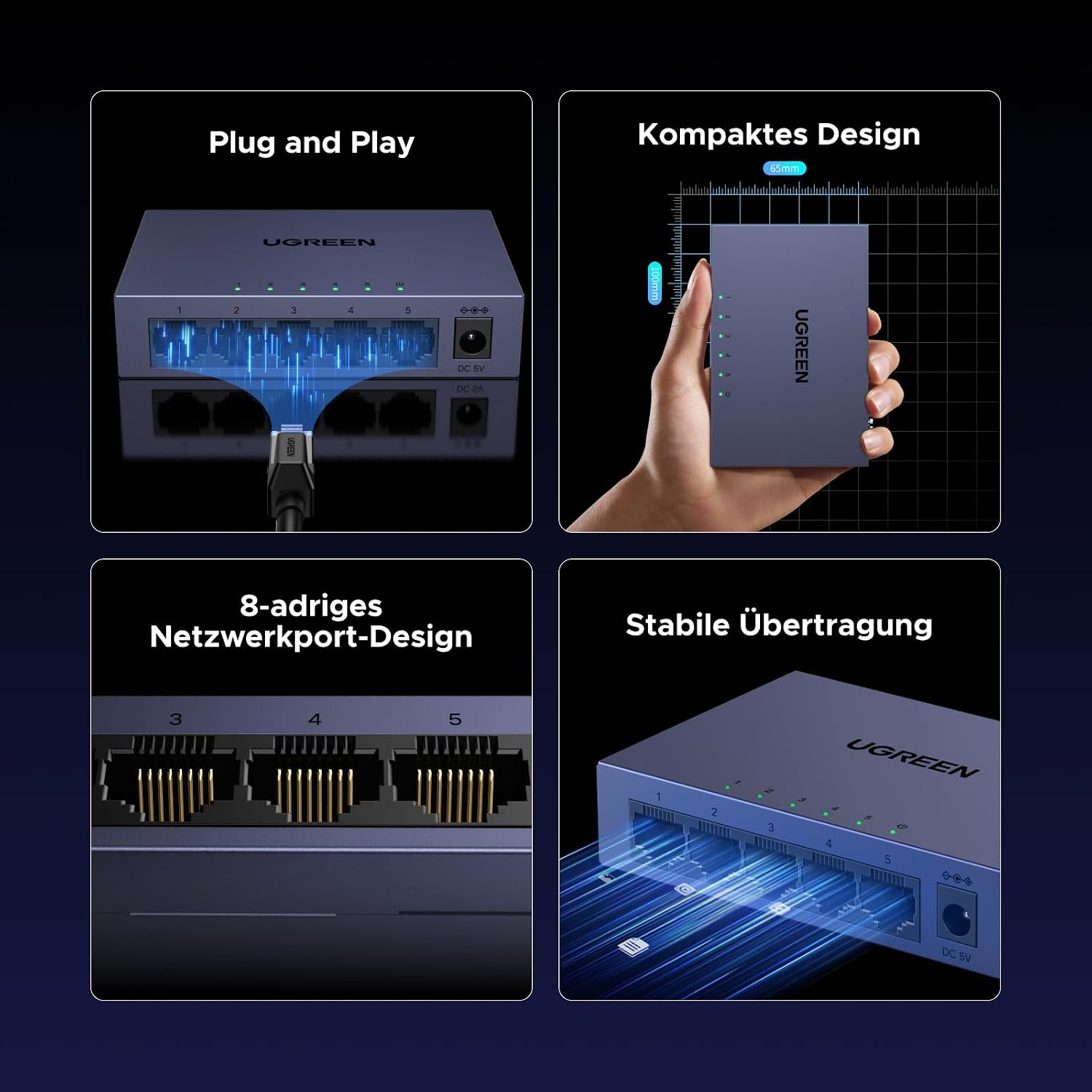 Thumbnail 4 de UGREEN 5 Port Gigabit Switch đź–§