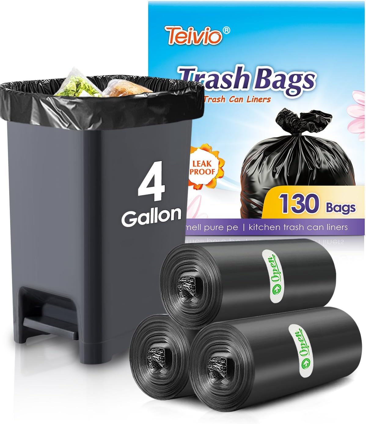 Thumbnail 6 de Teivio Trash Bags, 55–60 Gallon