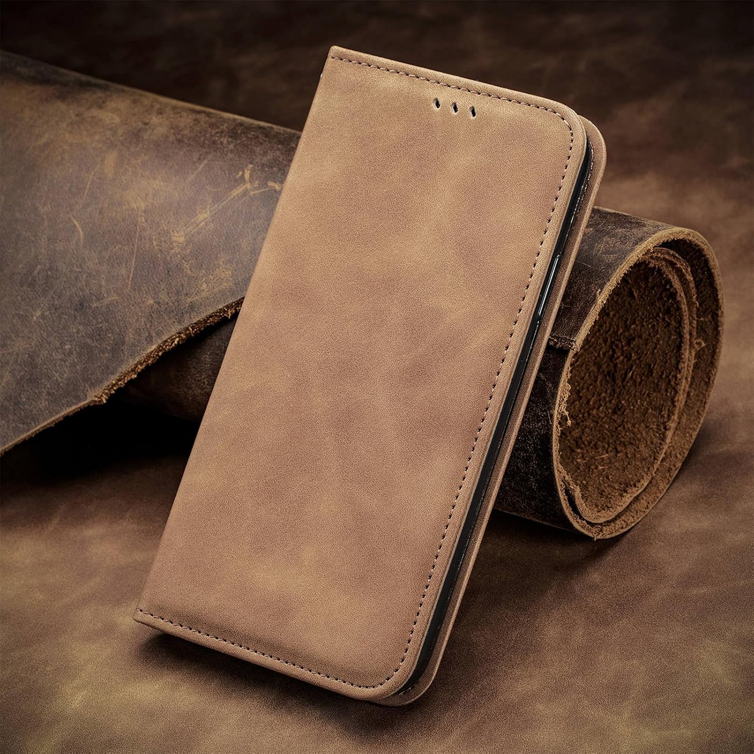 Thumbnail 6 de Cracedily Wallet Flip Leather Case for Nothing Phone 2A (Plus) with Card Slots, Magnetic Closure and Kickstand