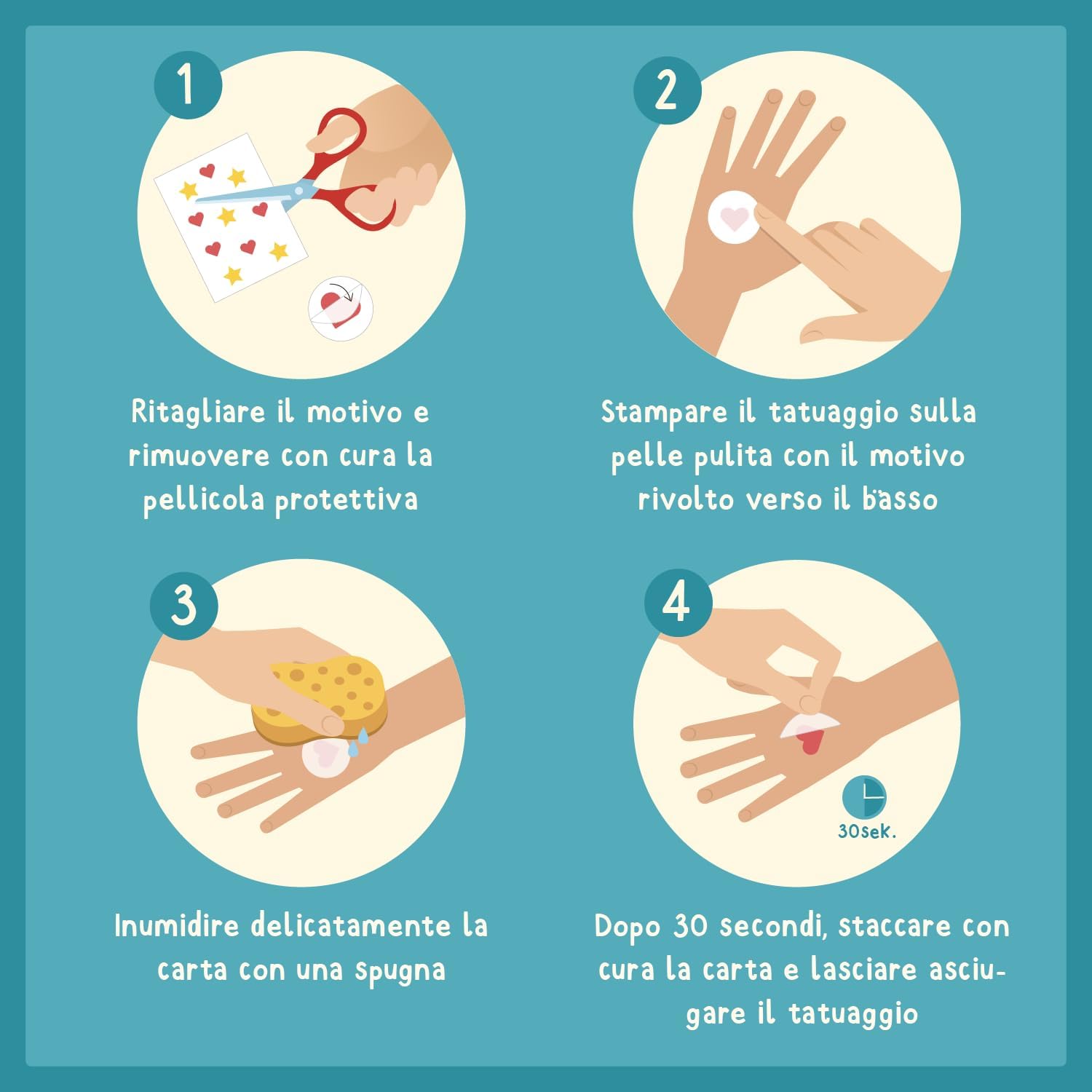 Thumbnail 3 de Famifidus 120 Tatuaggi per Bambini – set tatto temporaneo sicuro e divertente per feste