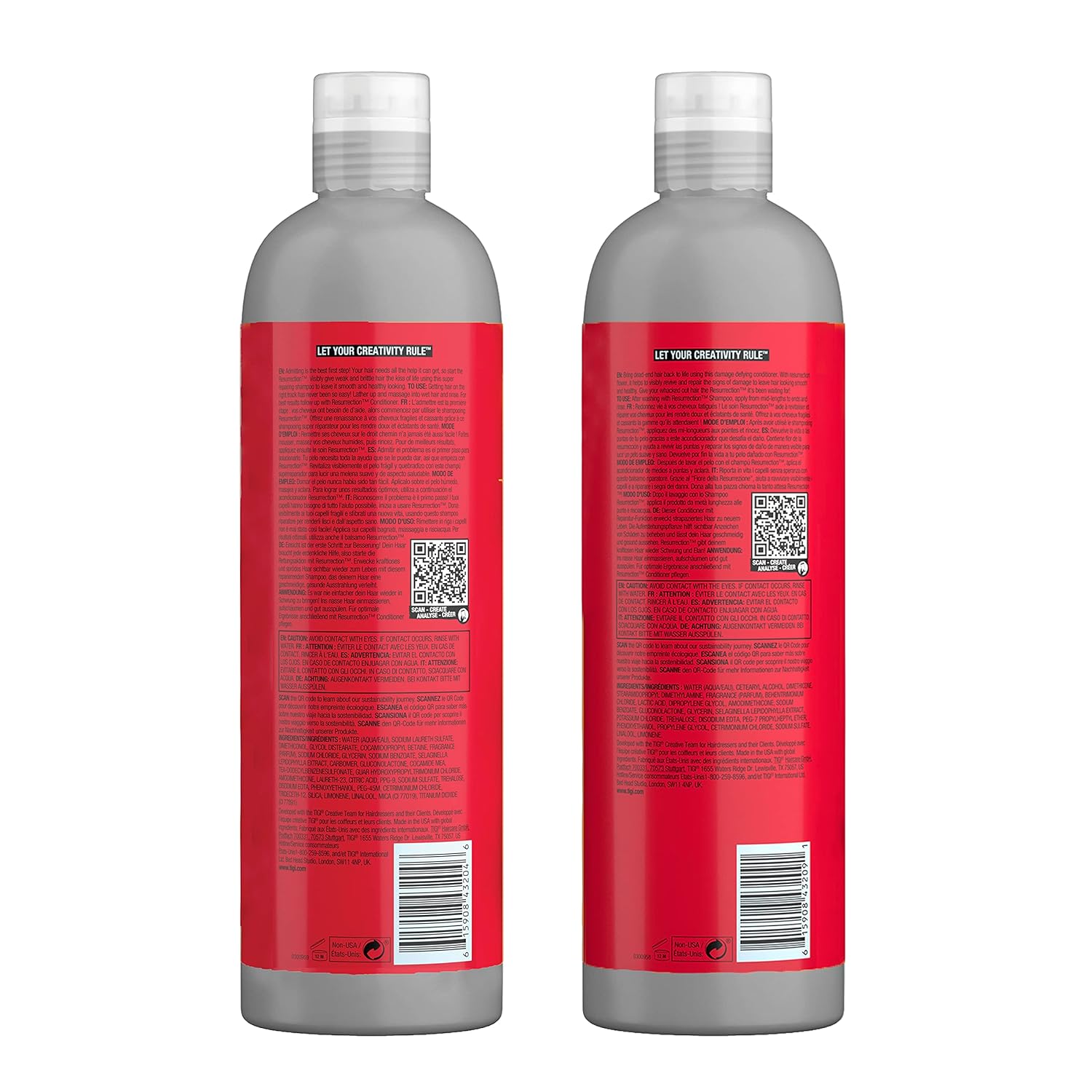 Thumbnail 1 de TIGI Bed Head Resurrection Hair Repair Shampoo & Conditioner Set (Dry and Damaged Hair, Maximum Strength)