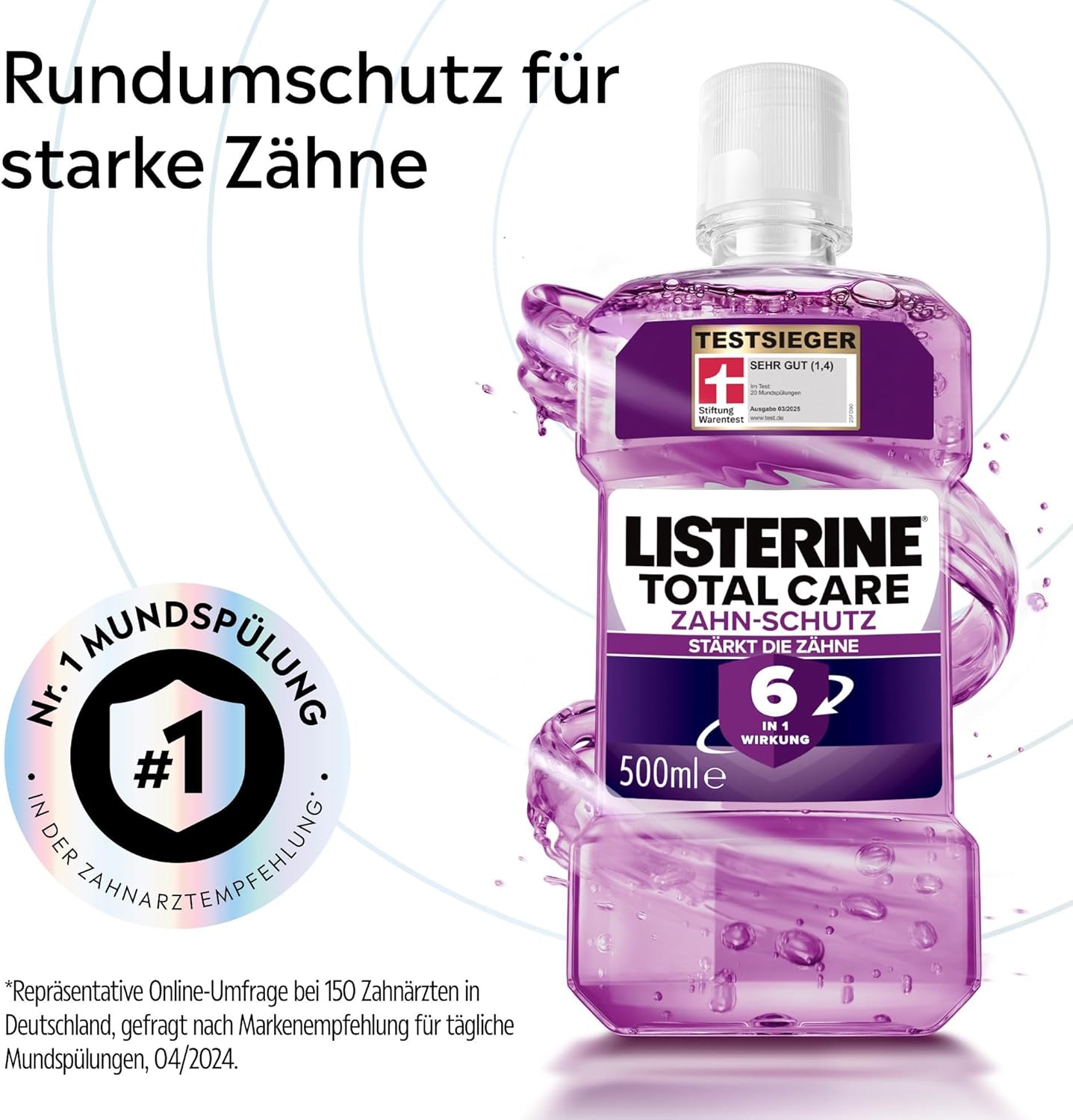 Thumbnail 1 de LISTERINE Total Care Mundspülung 6×500 ml für Kariesschutz 🦷