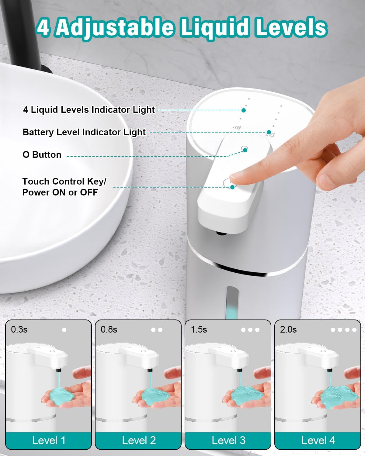 Thumbnail 5 de Dalugo Automatic Wall Mounted Soap Dispenser, 380mL with Sensor