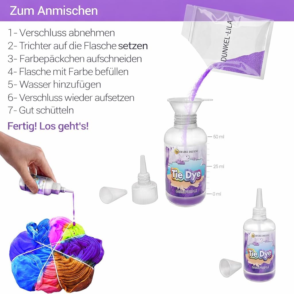Detalle 2 de Desire Deluxe Tie Dye Kit 18 Farben