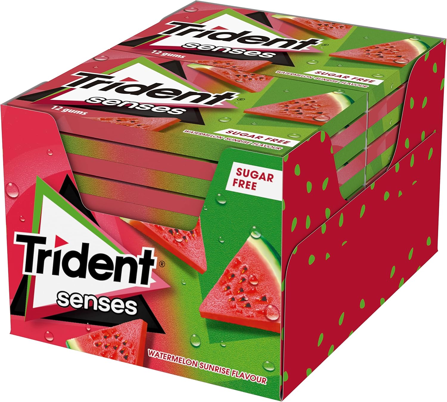 Detalle de Trident Chicles sin Azúcar Sabor Sandía 12x23g 🍉