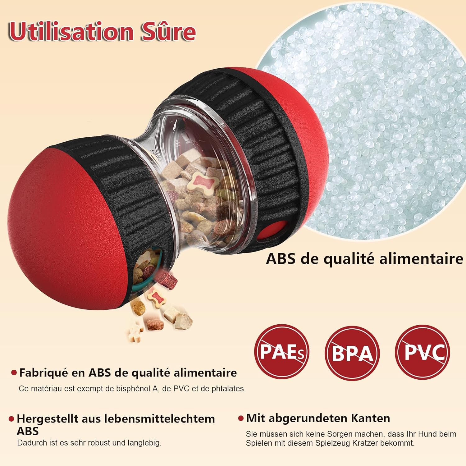 Thumbnail 4 de Dufuso Hundespielzeug Intelligenz – Slow Feeder zur Futterausgabe, interaktives Spielzeug für Hunde