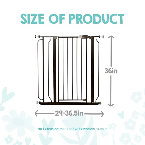 Detalle de Regalo Safety 91.4cm Extra Tall Baby Gate for Doorways & Bottom of Stairs