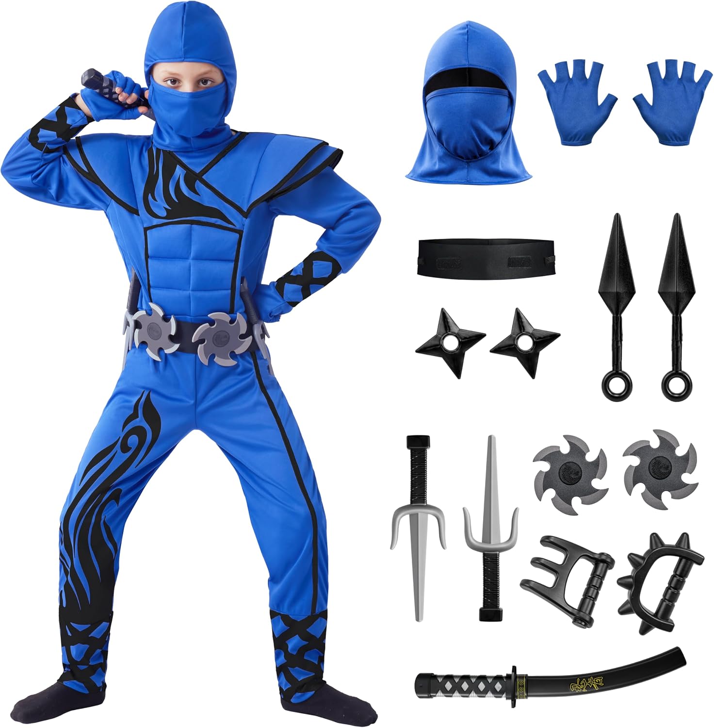 Detalle de Spooktacular Blue Ninja Costume for Kids