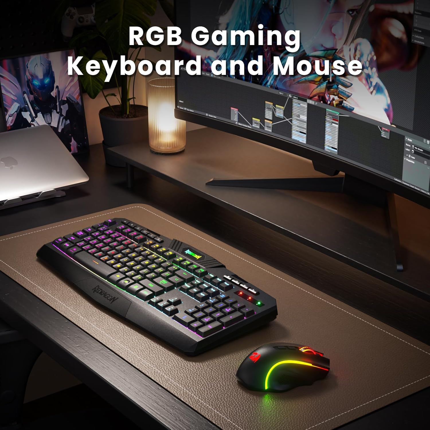 Detalle de Redragon S101M-KS wireless keyboard 4800 DPI ⌨
