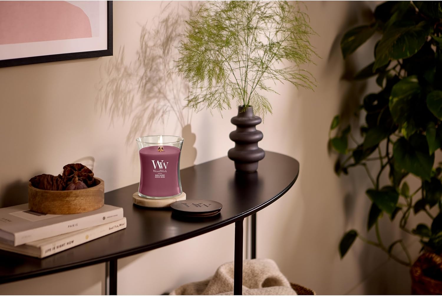 Thumbnail 4 de WoodWick Bougie parfumée | Bougie sablier moyenne – Cerise griotte