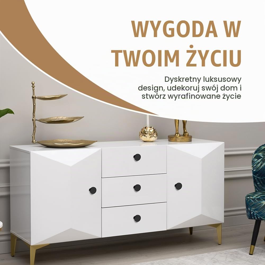 Thumbnail 4 de Ainiv F5-CGBS – czarne, okrągłe gałki meblowe z aluminium, 6 sztuk