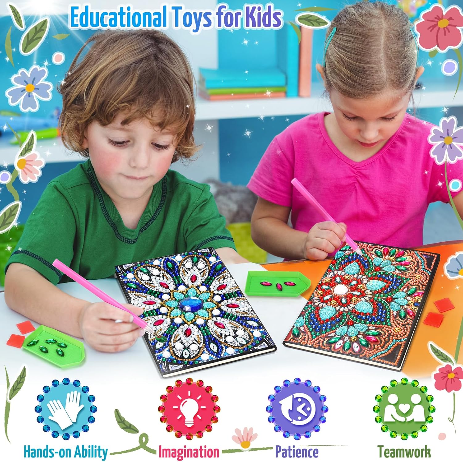 Thumbnail 2 de Craft Kits for Kids A5 Diamond Notebook 50 Sheets